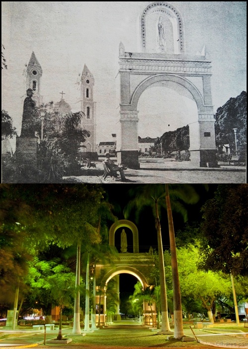 Resultado de imagem para fotos da catedral de santana com arco do triunfo  de caico rn