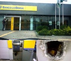 * Agência do Banco do Brasil é alvo de arrombadores na Zona Sul de Natal.