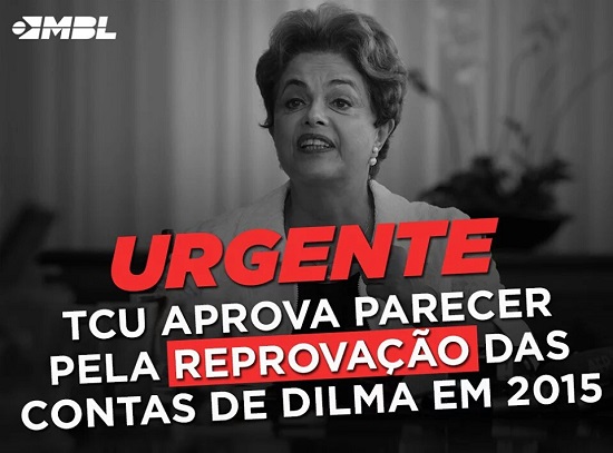 * TCU diz que Dilma repetiu indícios de irregularidades em 2015.