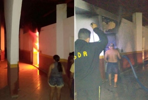 * Ao lado de delegacia, fogo destrói bar em rodoviária na região Oeste potiguar.
