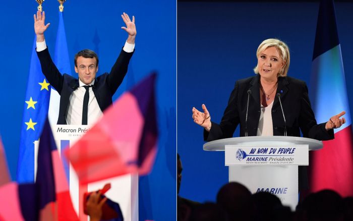 * França terá segundo turno entre Macron e Le Pen.