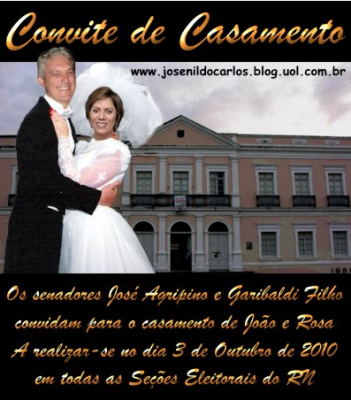 joao-e-rosalba-casamento-josenildo Convite para o casamento do deputado João Maia e da senadora Rosalba Ciarlini