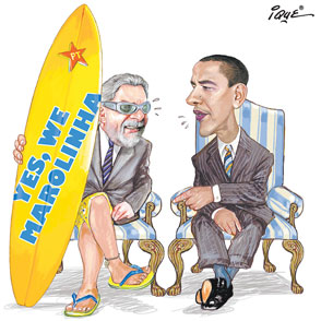 lula-e-marolinha-surf-obama Irresponsabilidade de Lula?