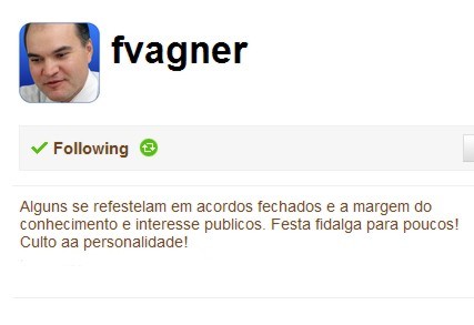 fvagner Secretário de Wilma critica almoço da oposição