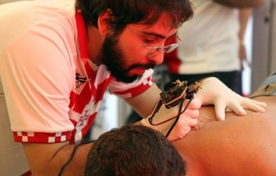 tatuador vascaino Vasco bate recorde mundial de tatuagens