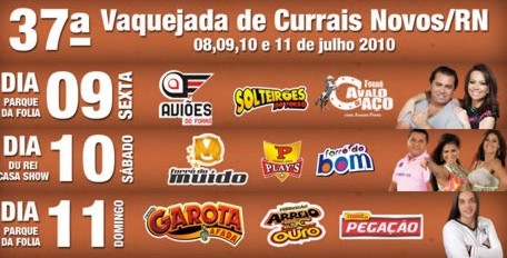vaquejada de cuurrais novos A grande atração do final de semana será a Vaquejada de Currais Novos