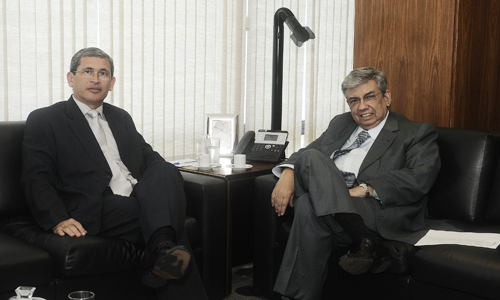Davim-Garibaldi Paulo Davim se encontra com Garibaldi no Ministério da Previdência