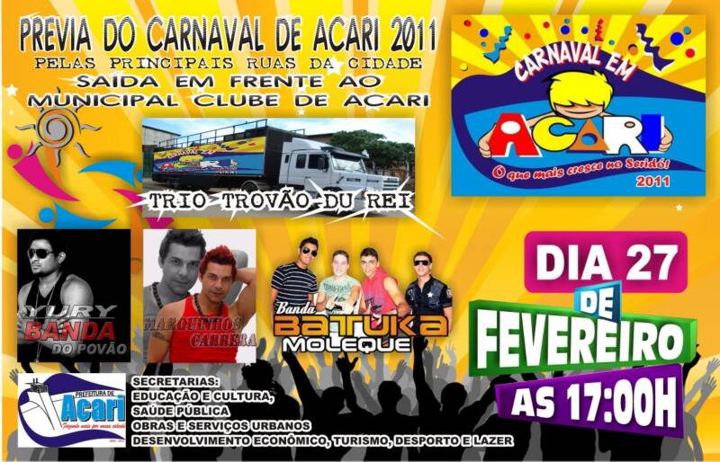 PREVIA CARNAVAL2011 Carnaval promete ser bem movimentado em Acari
