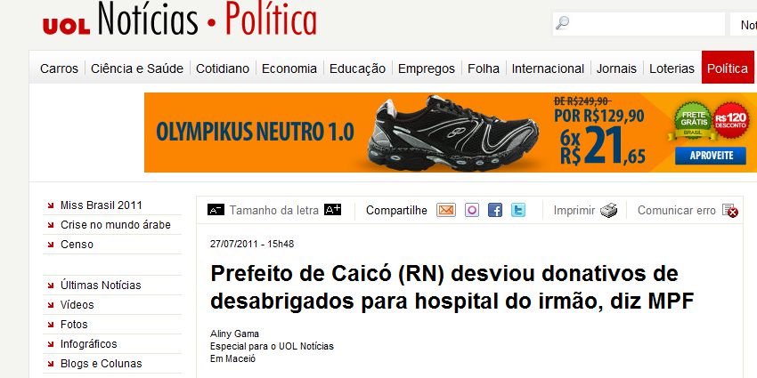 montagem Caso de improbidade administrativa do prefeito de Caicó Bibi Costa ganha repercussão nacional