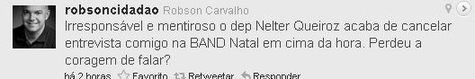 rangel Apresentador da Band chama Nelter de irresponsável e mentiroso