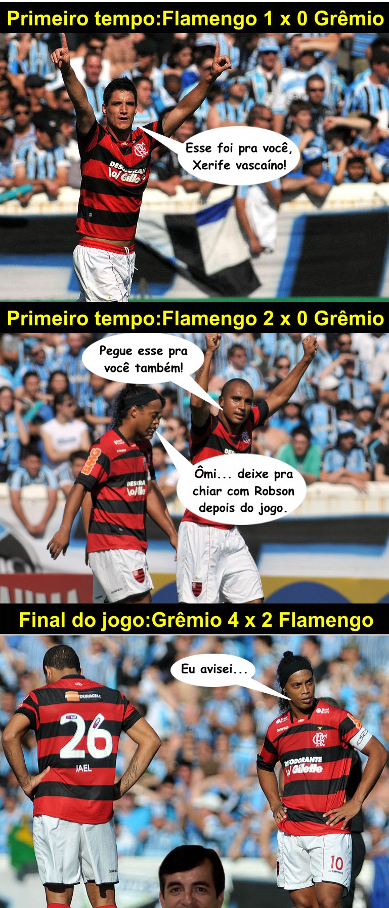 Urubuzada chiou com o Xerife antes do final do jogo. Lascou-se. rsrsrsrs...