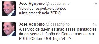 Agripino sobre fusÃ£o DEM e PSDB: procedÃªncia zero