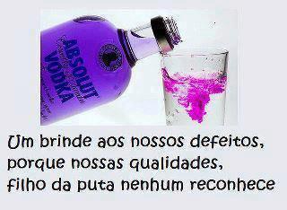 Vou fazer um brinde aos meus defeitos!!!