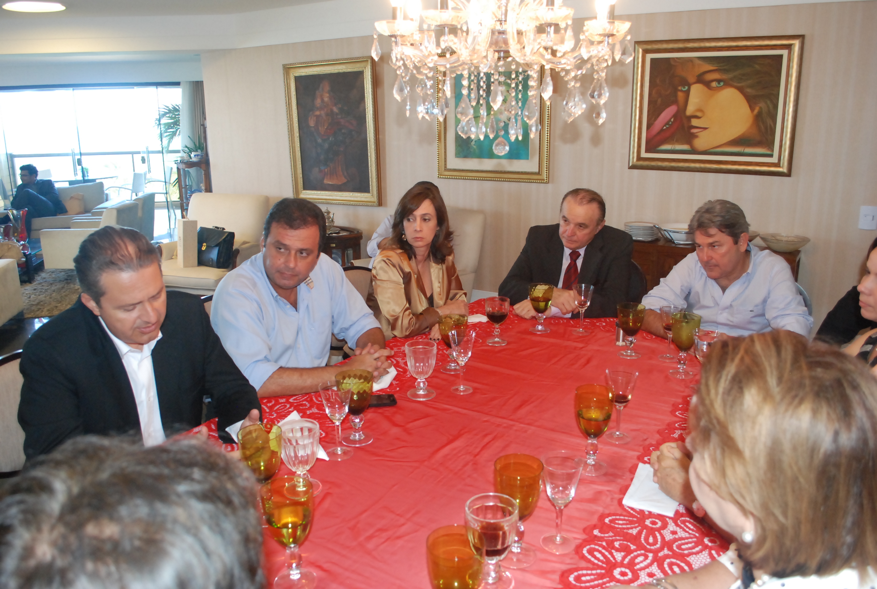 Wilma recebe Eduardo Campos em sua residência