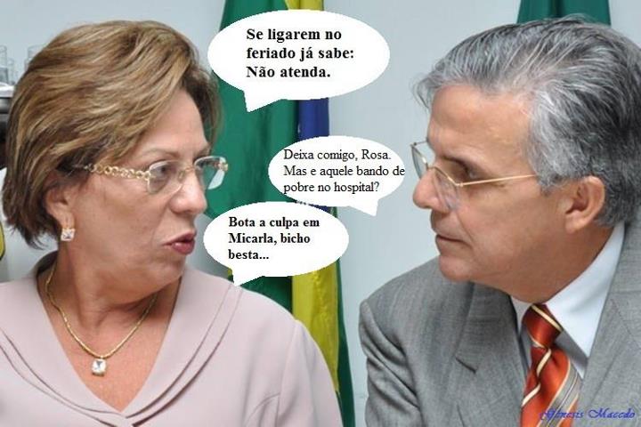 TÃ¡ rolando no territÃ³rio livre da internet a mancada de DomÃ­cio. Sobrou para Rosalba