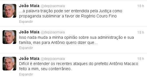 Untitled-2 João Maia rebate acusações de Antônio Macaco no twitter