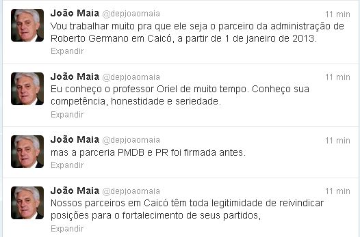 Untitled-2 João Maia descarta possibilidade do DEM indicar o vice de Roberto