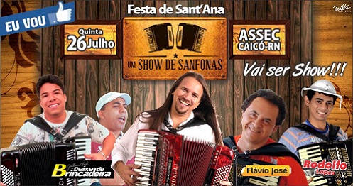 A agitaÃ§Ã£o jÃ¡ estÃ¡ programada para sua Festa de Sant'Ana de CaicÃ³