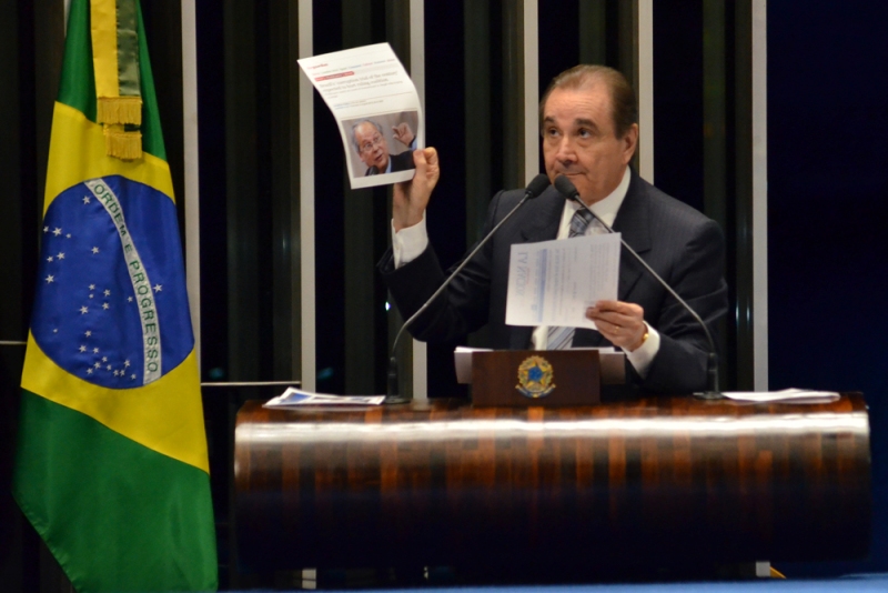 agripino com dioscurso Washington Post: O mensalão é considerado o maior caso de corrupção da história do Brasil