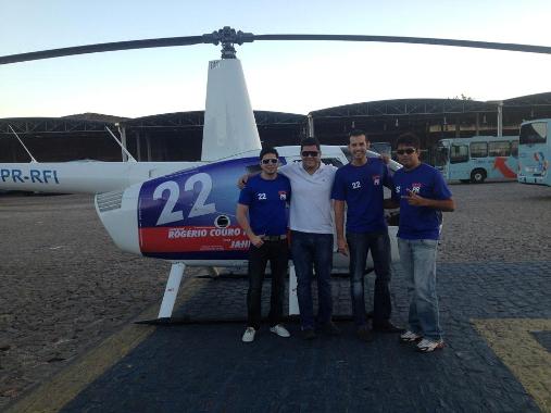 helicoptero couro fino Também tem helicóptero na campanha de Jardim de Piranhas