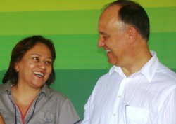 ministro e fatima Ministro vem fazer campanha para Larissa e Mineiro