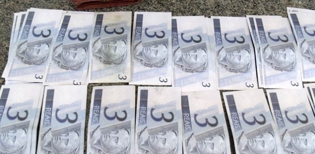 notas 3 UOL destaca notas falsas de R$ 3 encontradas em Caicó