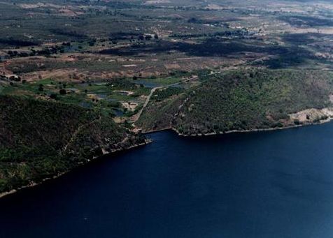 VisÃ£o aÃ©rea do aÃ§ude Coremas