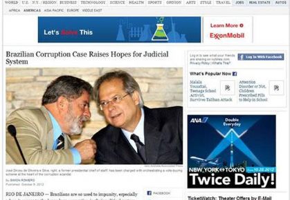 Imprensa internacional destaca condenaÃ§Ã£o de Dirceu