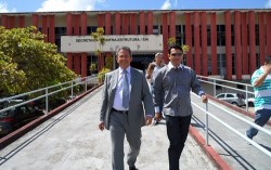 Hermano Morais e Jocimar Dantas depois de visitar a Infraestrutura