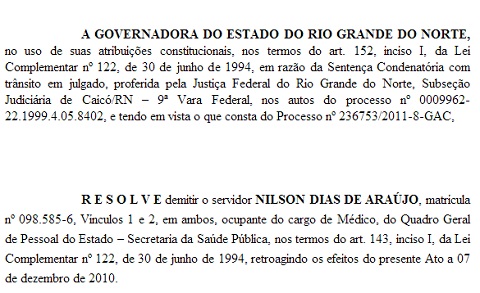 demissao nilson dias