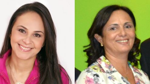 Prefeita FÃ¡tima Silva e presidente da CÃ¢mara, Eurinete Santos