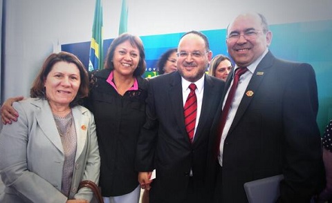 Ãngela Paiva (UFRN), Fátima Bezerra, José Henrique Paim e Arimatea de Matos (UFERSA)