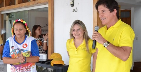 Francielle em fevereiro com Robinson e FÃ¡tima