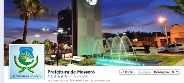 Página oficial da prefeitura de Mossoró