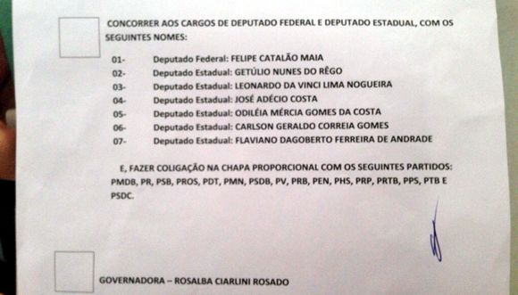 Modelo da cédula de votação (reprodução: Anna Ruth Dantas)