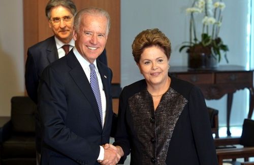 Dilma Rousseff e o vice-presidente dos Estados Unidos, Joe Biden