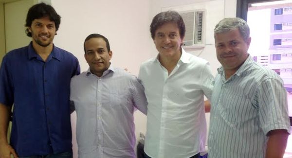 Fábio, major Fernandes, Robinson e o ex-vereador de Ceará Mirim, Júlio César (PSD)