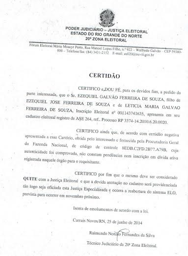 certidao ezequiel
