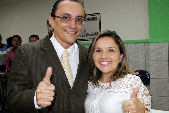 Lidiane e o deputado estadual Souza Neto 