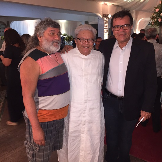 Clóvis Pereira Jr (Pituleira), monsenhor Antenor Salvino e Roberto Fontes