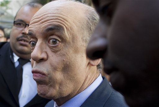 Jose Serra, Brazil's presidential candidate for the Brazilian Social Democracy Party, PSDB, arrives for a debate with other candidates in Sao Paulo, Brazil, Wednesday, Aug. 18, 2010.  Brazil will hold general elections in October. (AP Photo/Andre Penner)