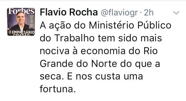 FlÃ¡vio Rocha dispara contra o MPT