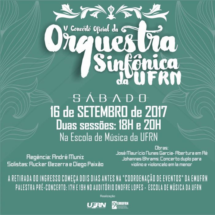 Amanhã (16) é dia de Orquestra Sinfônica da UFRN