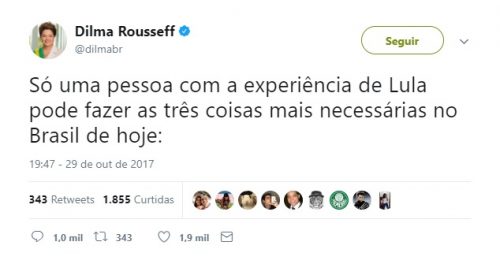Dilma é um portento também no Twitter