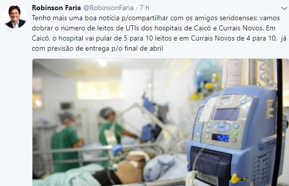 As UTIs de Robinson Faria