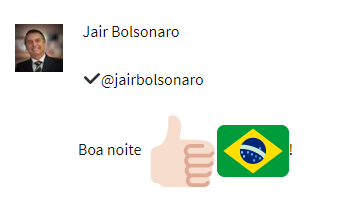 O boa noite de Bolsonaro