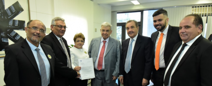 Agripino e Garibaldi recebem vereadores de Mossoró e garantem que lutarão por construção de praça em Mossoró