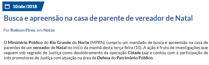 Quem será o vereador natalense 'enrolado'