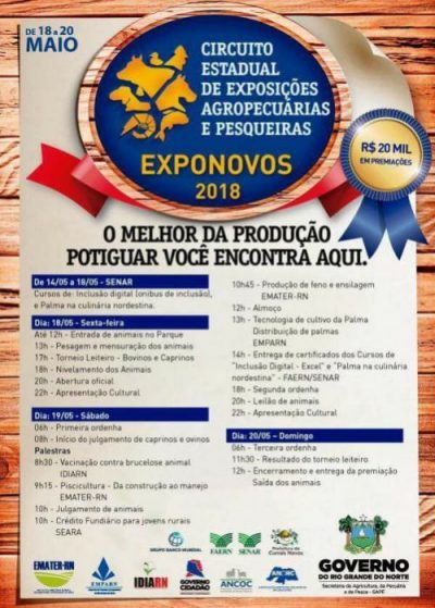 21ª Exponovos tem início na próxima sexta, 18. Torneio leiteiro é um dos destaques da programação