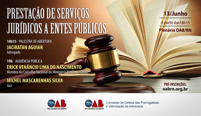 Audiência Pública debaterá prestação de serviços de Advogados e entes públicos